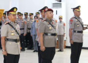 Kapolda Sultra Pimpin Sertijab Dirnarkoba, Dirbinmas dan Kapolres Bombana