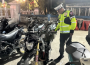 Polisi Amankan 13 Motor Berknalpot Brong di Kawasan MTQ Kendari saat Patroli Malam