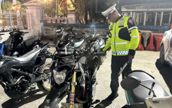 Polisi Amankan 13 Motor Berknalpot Brong di Kawasan MTQ Kendari saat Patroli Malam